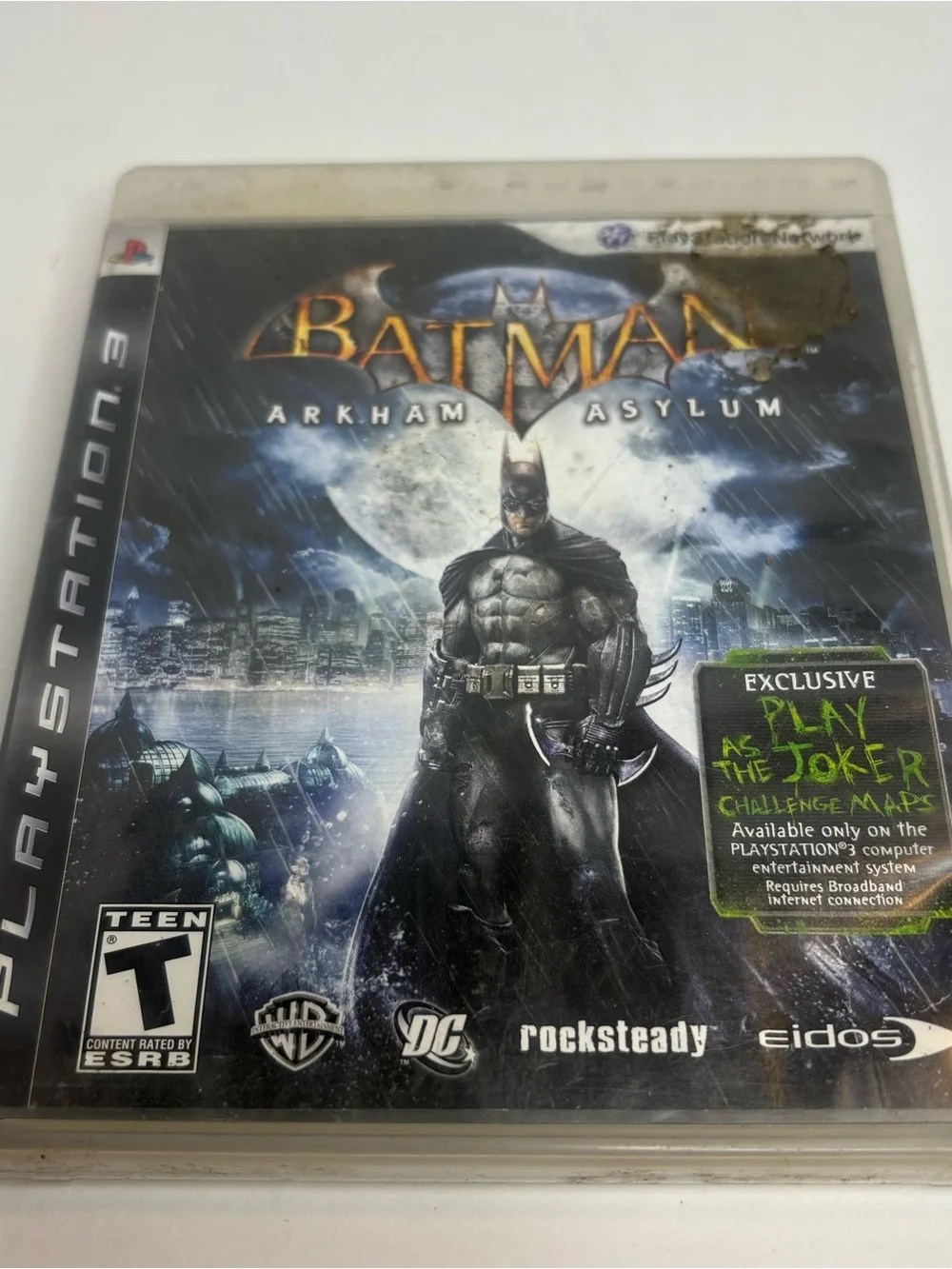 Batman Arkham Asylum PS3 2009 Sony PlayStation 3 No Manual Case Damage TESTED